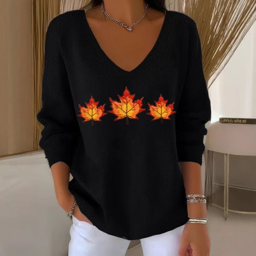 Women's V-neck Half Sleeve T-shirt Loose Ladies