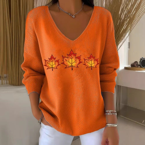 Women's V-neck Half Sleeve T-shirt Loose Ladies