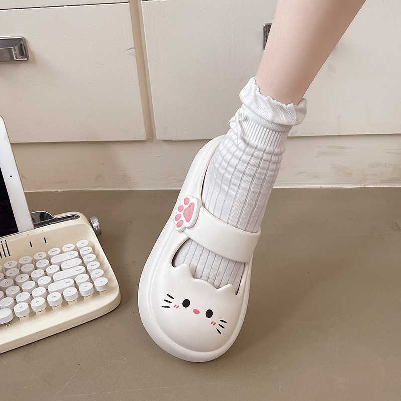 Indoor Home Thick-soled Non-slip Cartoon Closed-toe Slippers