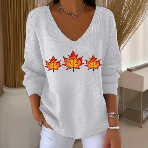 Women's V-neck Half Sleeve T-shirt Loose Ladies