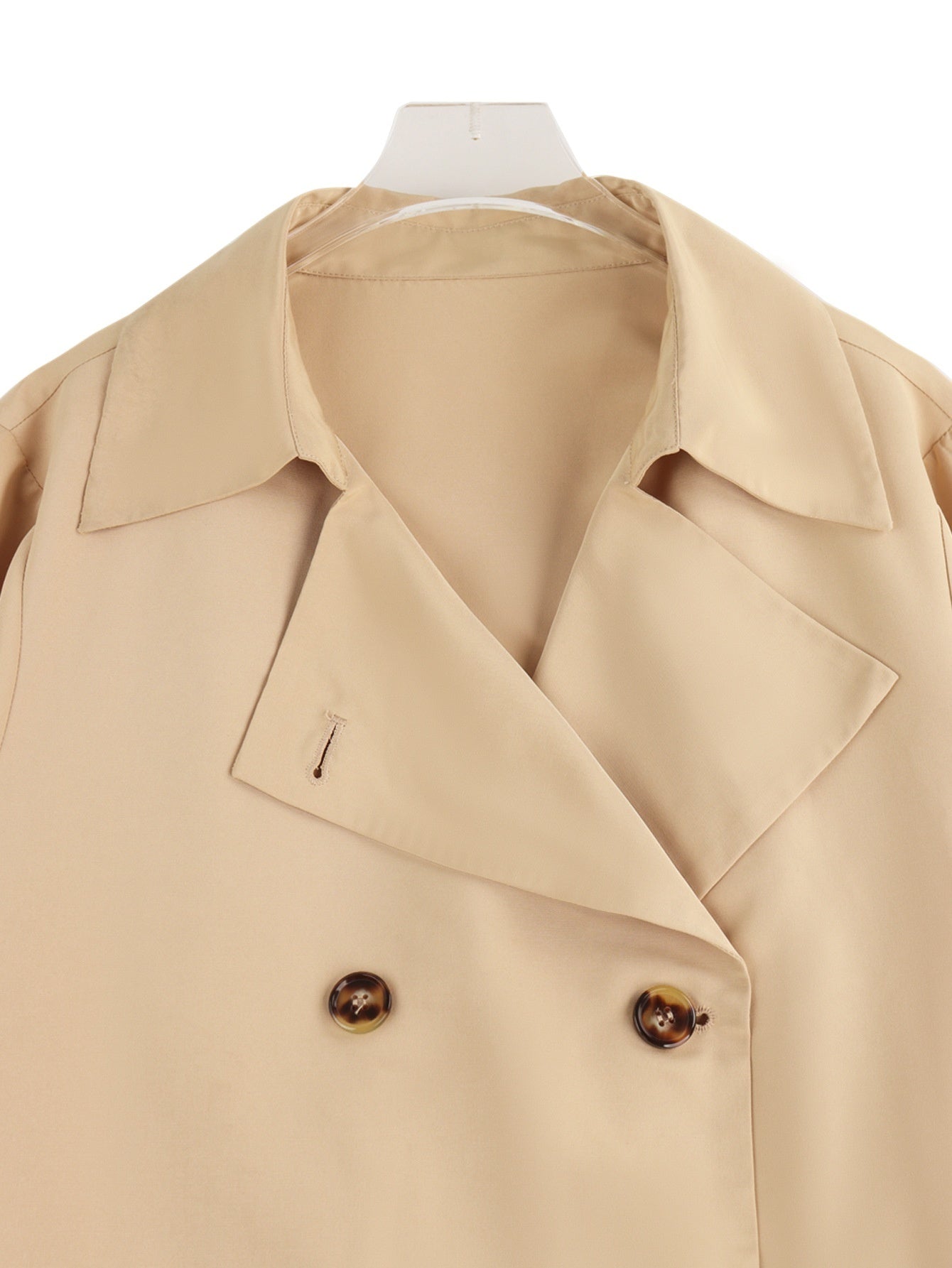 Double Breasted Plus-sized Loose Overknee Trench Coat