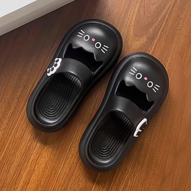 Indoor Home Thick-soled Non-slip Cartoon Closed-toe Slippers